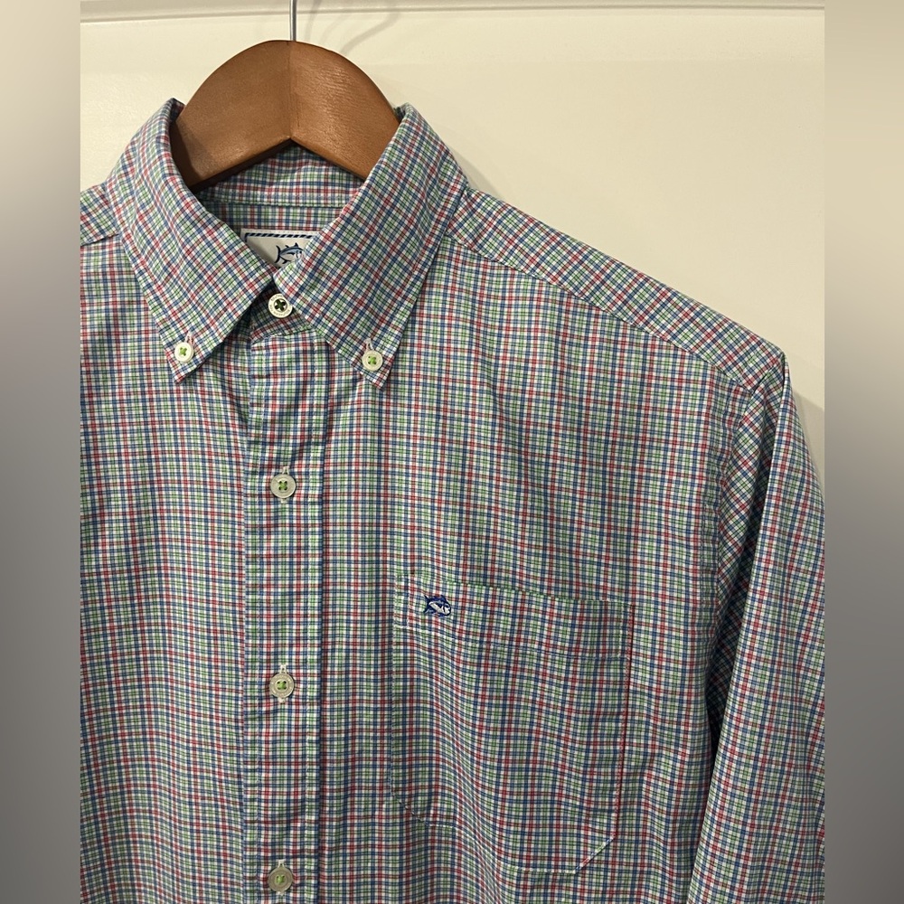 Southern Tide Men's Multicolor Checkered Classic Fit Button-down Shirt - Picture 2 of 11